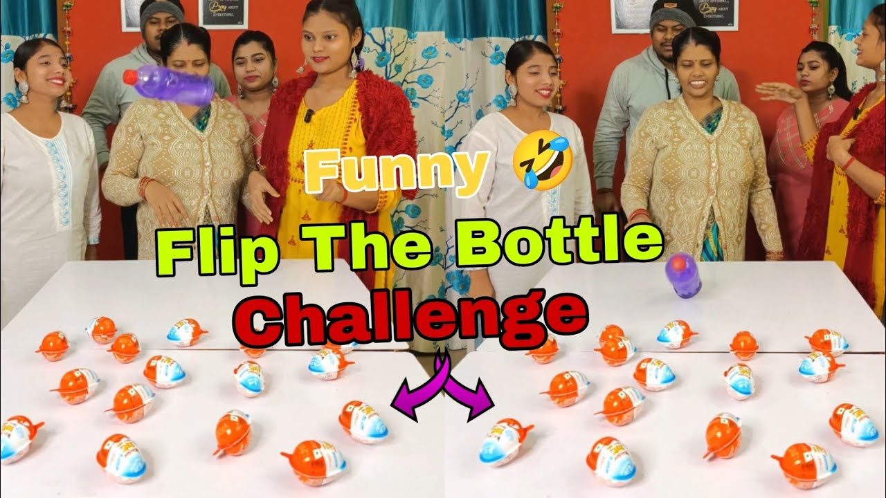 Bottle Flip Challenge | Kinder Joy Eating Challenge | Kinder Joy Challenge