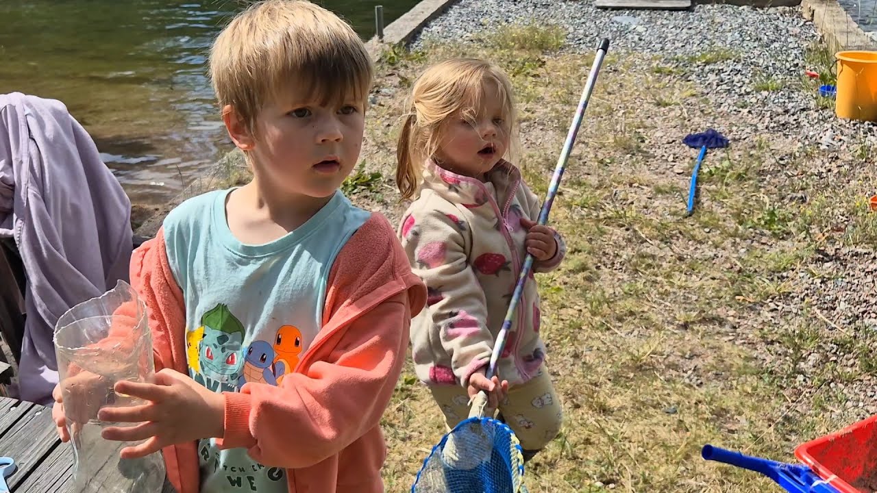 Lådna dag ett bygger en fiskfälla