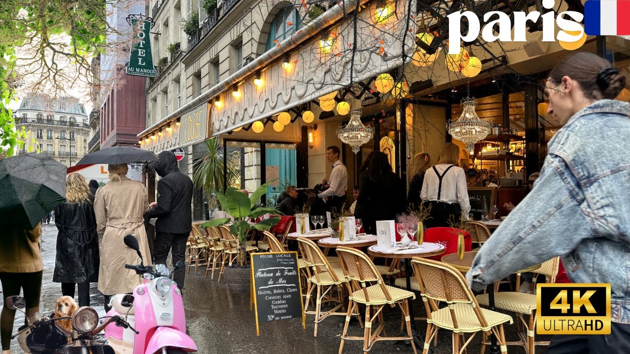 6 November 2025 PARIS 🇫🇷 FRANCE 4K HDR CITY WALK | STREET TOUR | REAL AUTUMN RAINY DAY WALK LUNCH 
