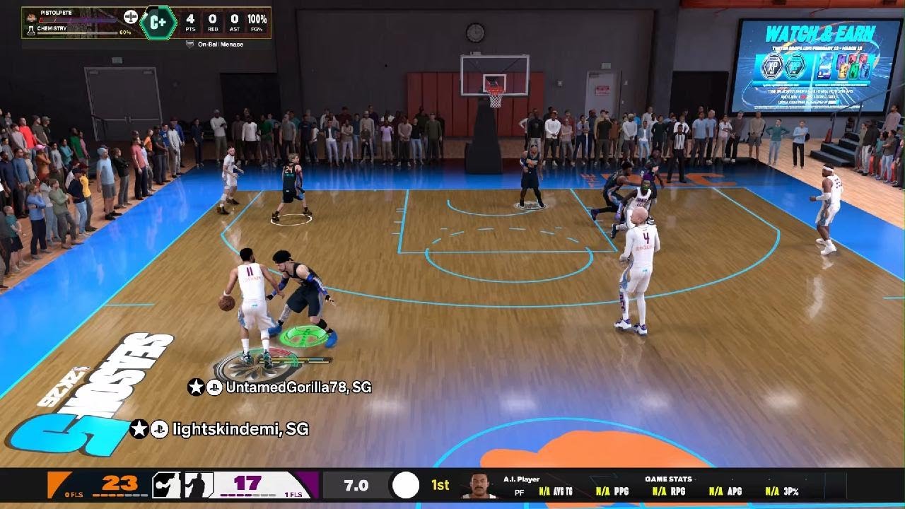 NBA 2K26: 23 PTS 2 REB 2 AST 2 STL 3 3PM