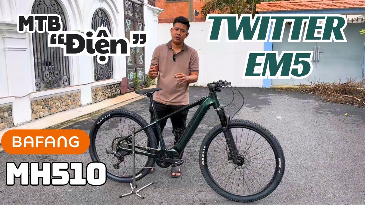 Trợ lực Twitter EM5 động cơ giữa Bafang chạy chỉ có MÊ