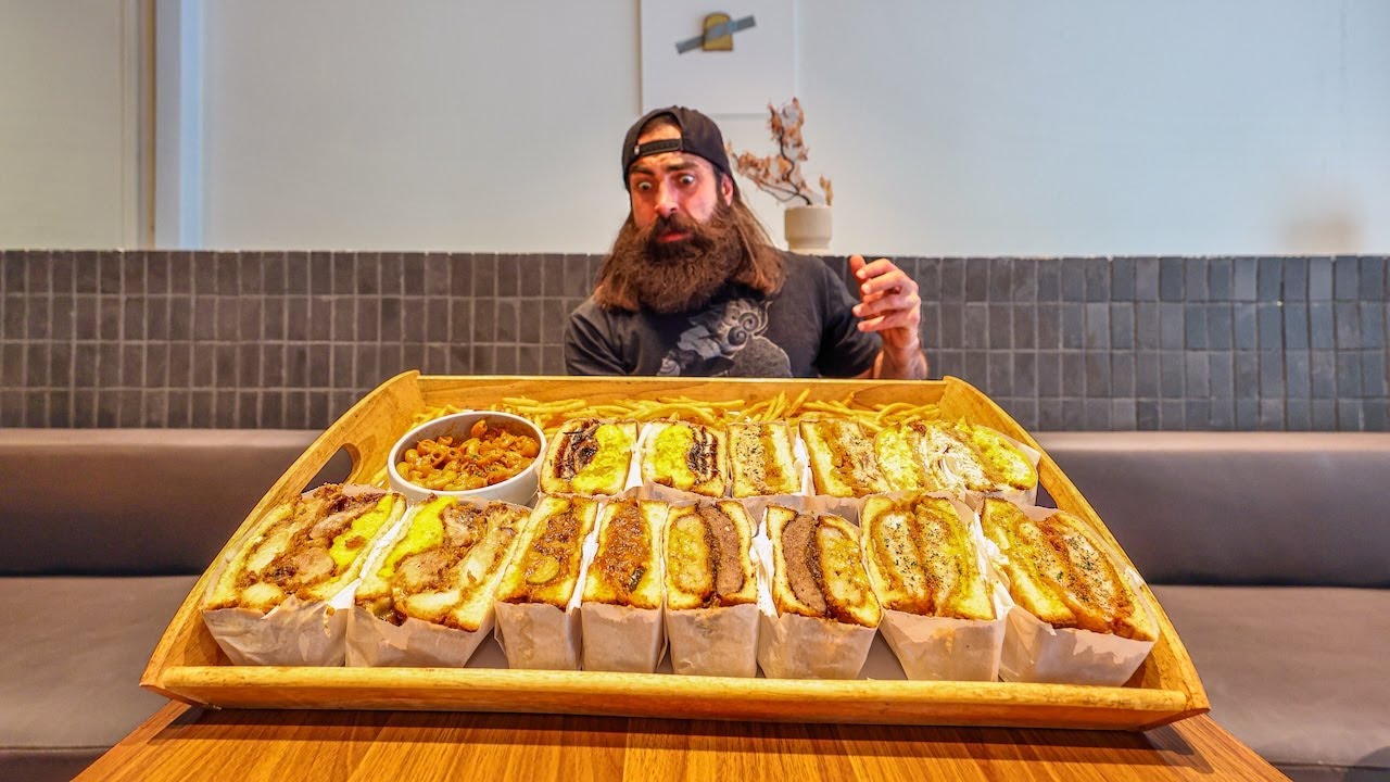 THIS HUGE SANDWICH CHALLENGE IN SINGAPORE COSTS $190 IF YOU LOSE! | BeardMeatsFood