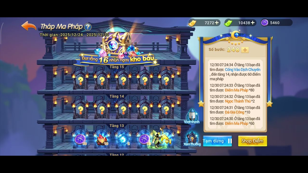 Lần 2 Tháp Ma Pháp 70k Xu Khoá  - Gunny Origin 