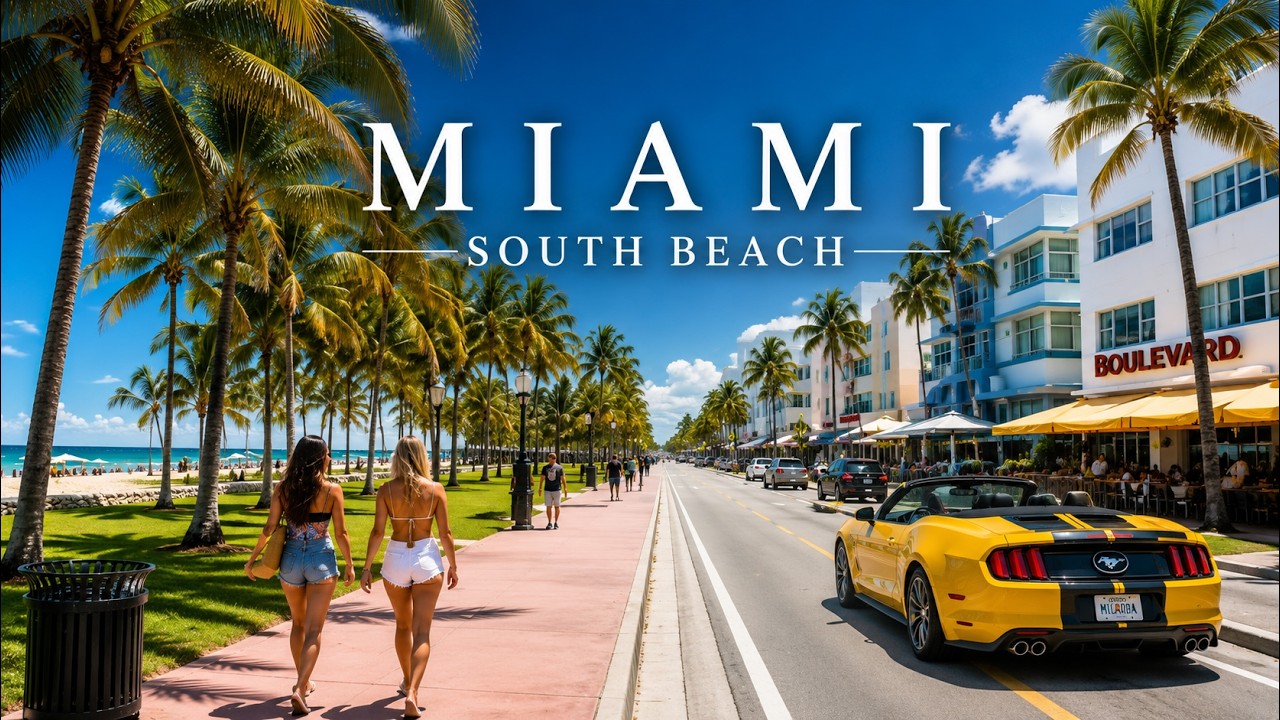 Walking Ocean Drive Miami Beach POV | Real Time Walk Through South Beach Florida Day Energy