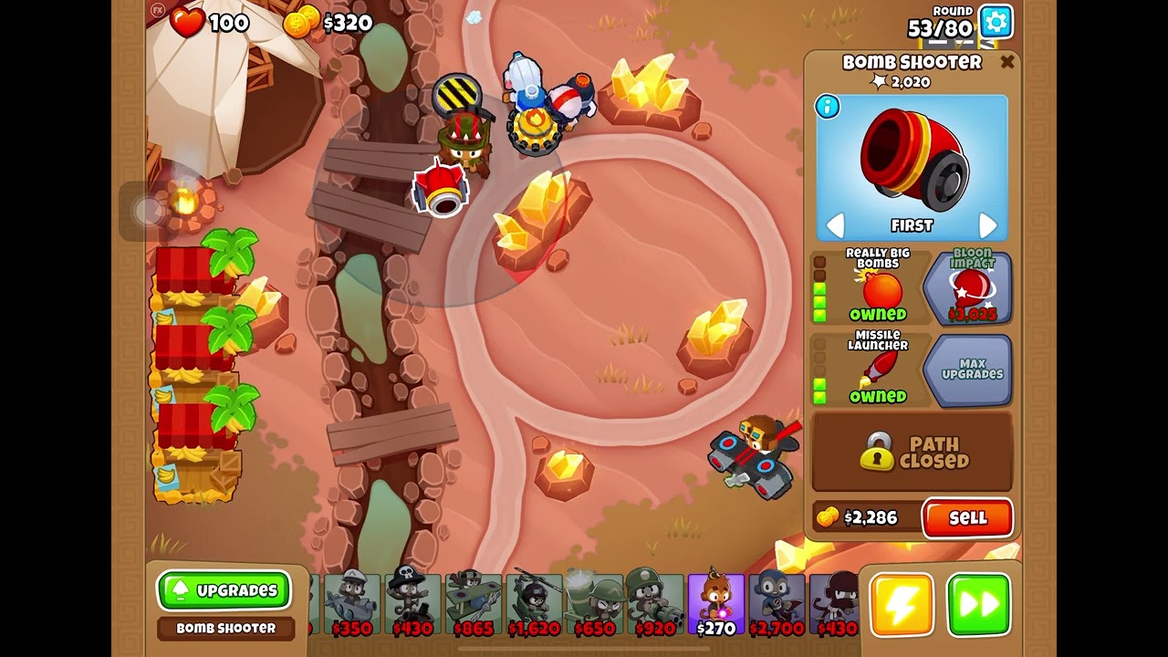 Bloons TD 6 | Three Mine’s Round | Hard- Double HP Moabs - Freeplay