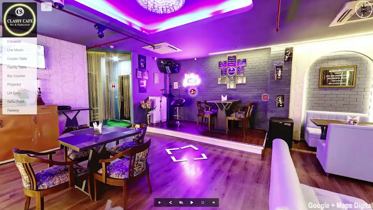 Google 360 Virtual Tour- Greenr Cafe  #Mapsdigital #ytshorts #restaurant  #360virtualtour