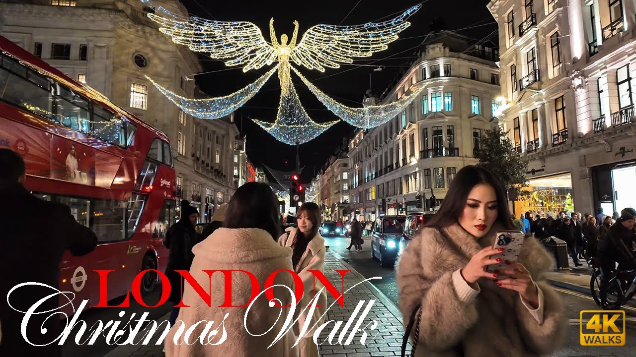 London’s Most Iconic Christmas Walk 2025 - Luxury Streets & Pure Magic Atmosphere | 4K HDR