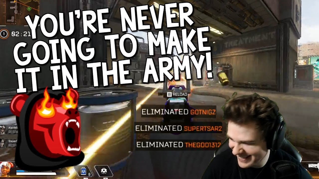 Dead Team Mate Rages Entire Game! - Apex Legends GrimmyBear