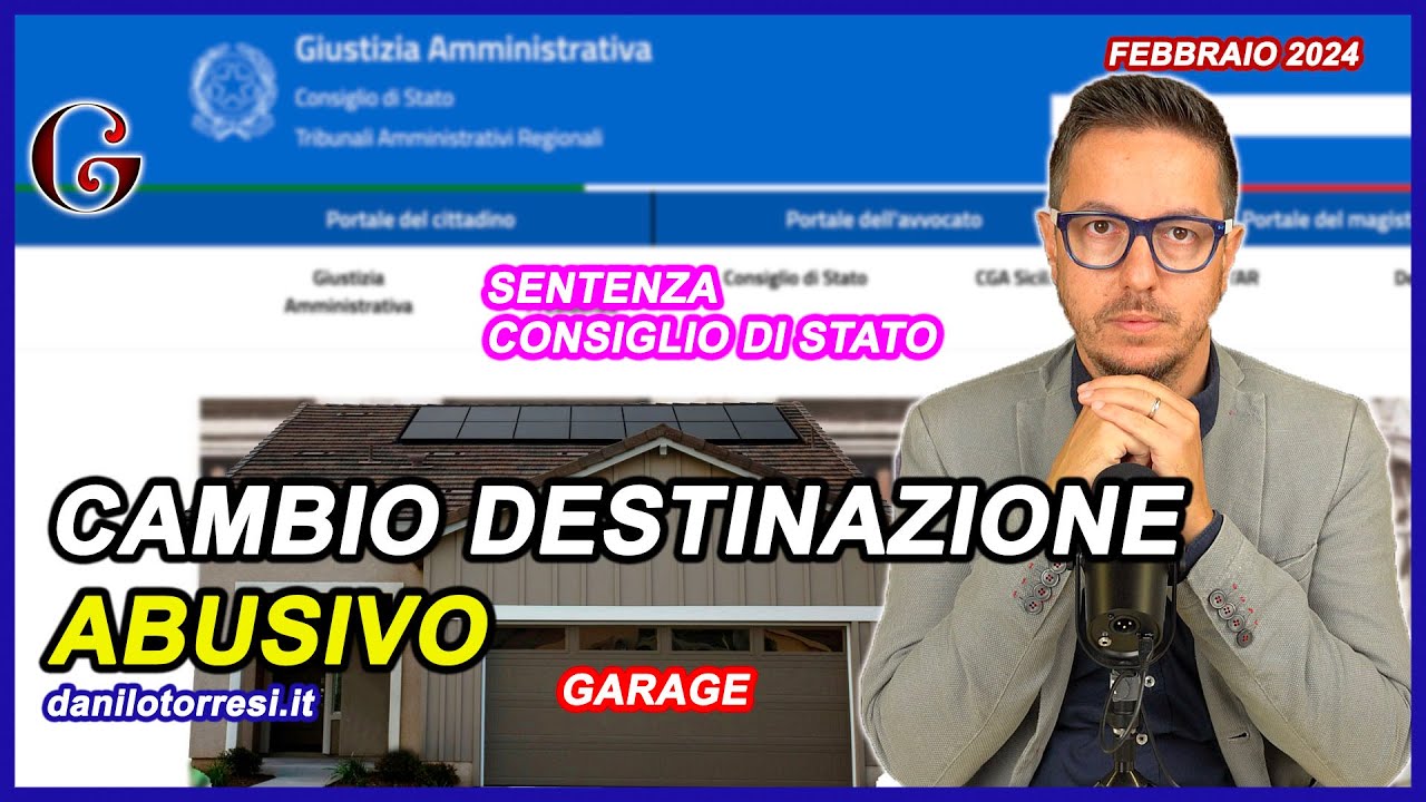 SENTENZA CONSIGLIO DI STATO cambio destinazione da Garage a Tavernetta