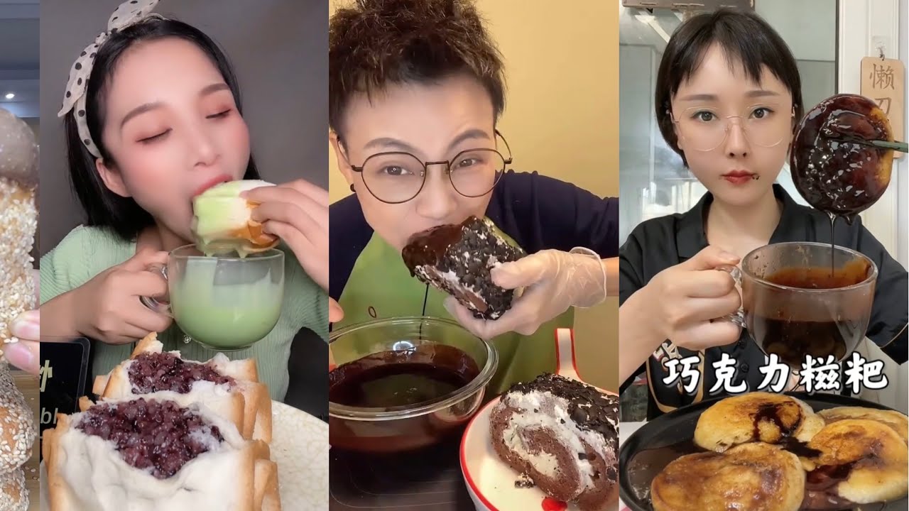 food eat with chocolate collection 🍫粘巧克力系列🧁Eating Asmr