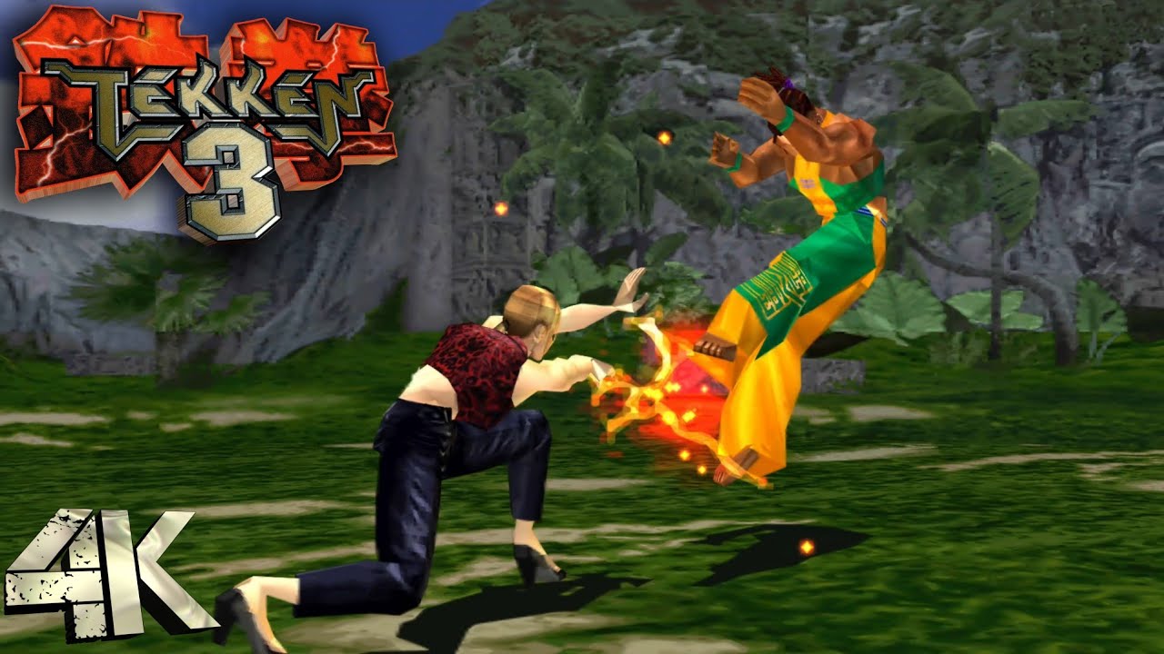 Tekken 3 | Team Battle | PS1 [ Duckstation ] widescreen 4K Gameplay.