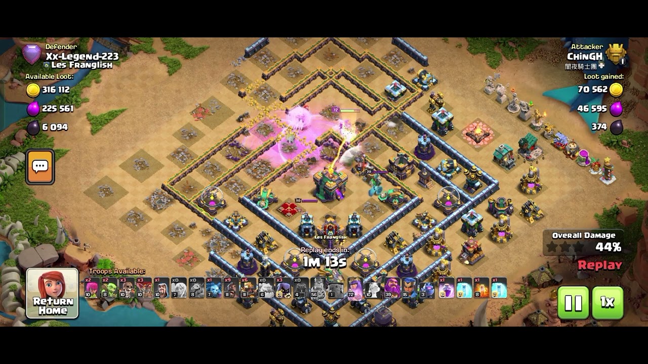 Using QC TWIN HOG + LOG LAUNCHER to attack ring base! | TH14 | Clash of Clans