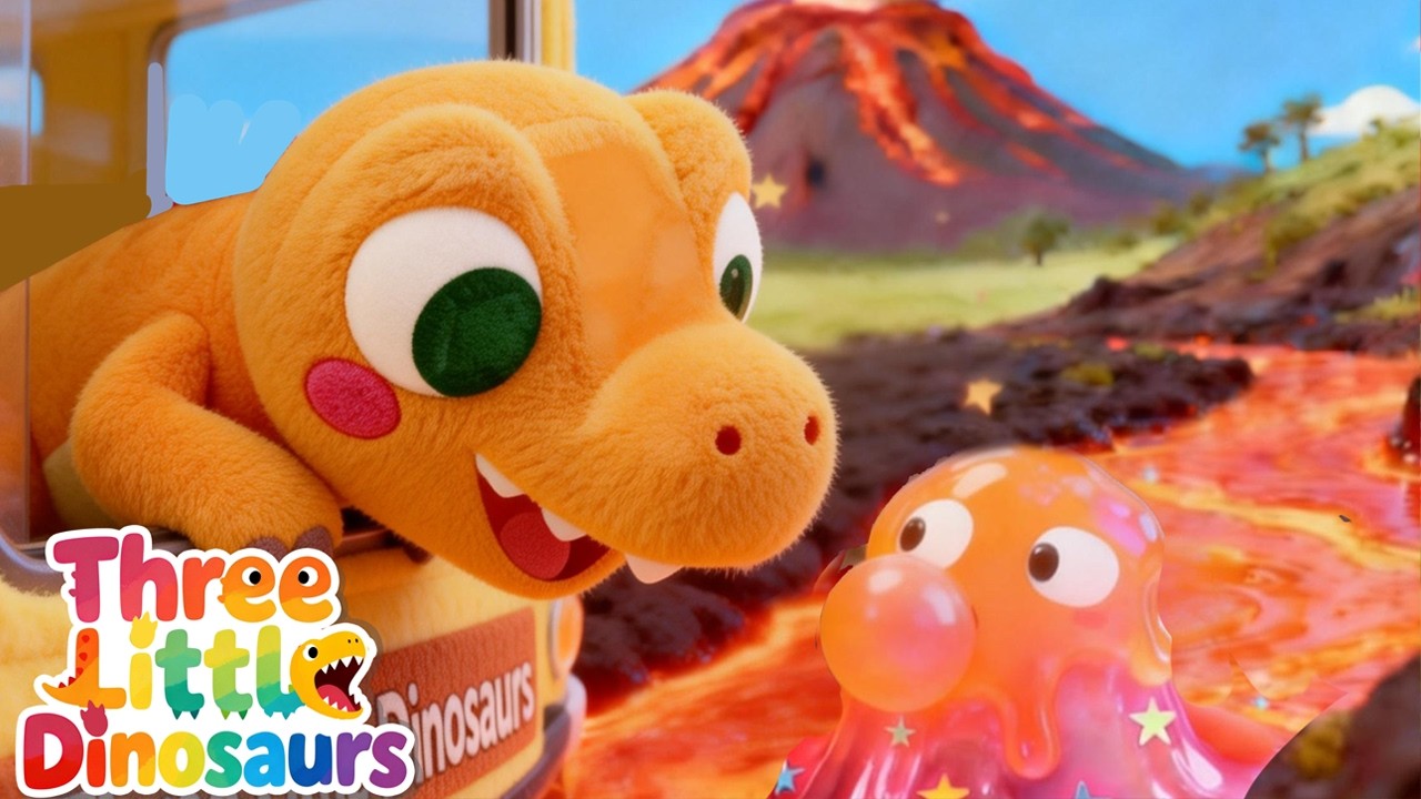 Wheels On the Dino Bus: Volcano Ride! Nursery Rhymes for Kids, Preschoolers &Toddlers | Dinosaurs