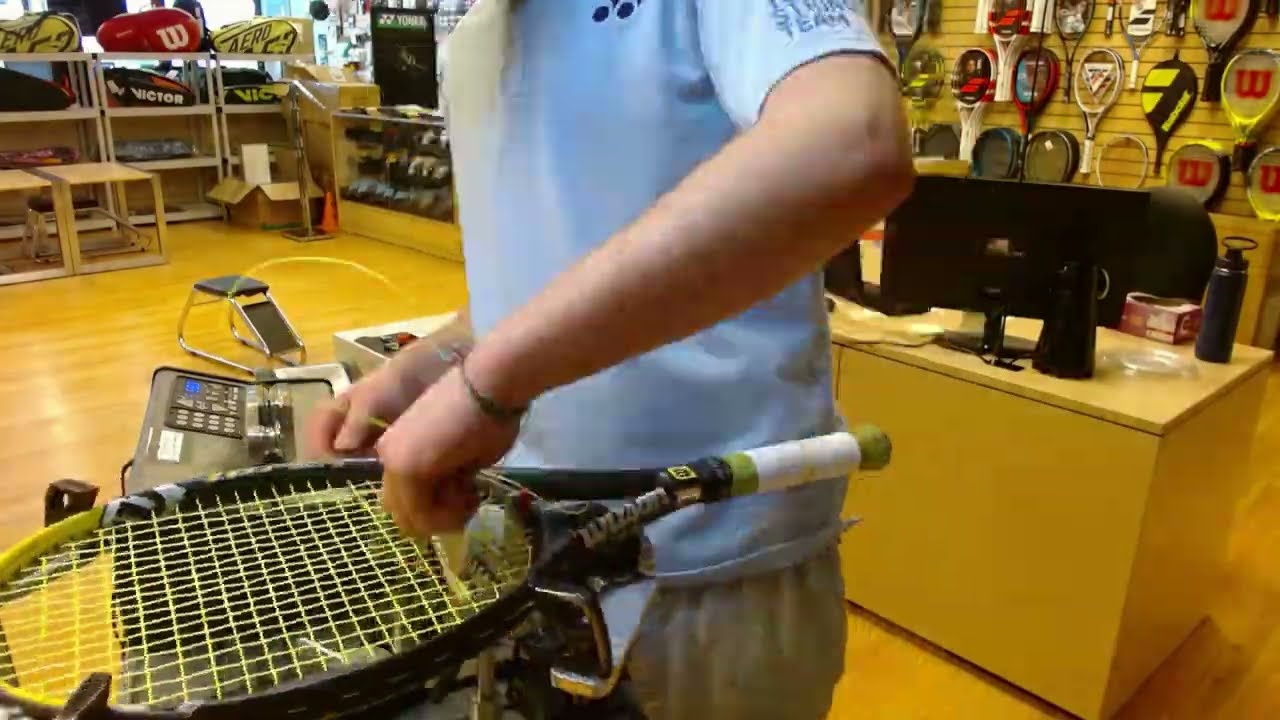 Time Lapse: How to String a Wilson Hyper Hammer Tennis Racquet Guillermo Martinez