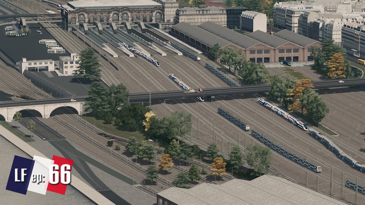 Cities Skylines: Little France - New Tram & Train Depots | Fixing a parking lot #Ep66