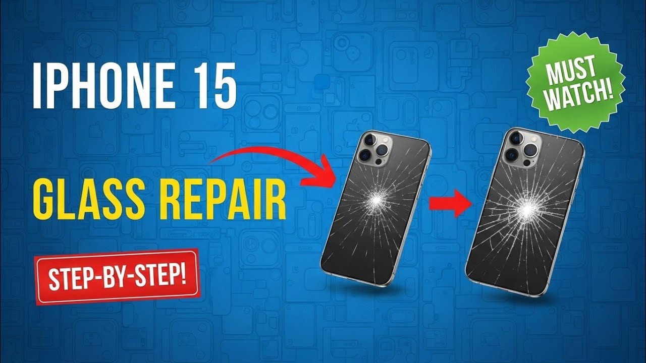 iPhone 15 Back Glass Repair, Step-by-step instructional video