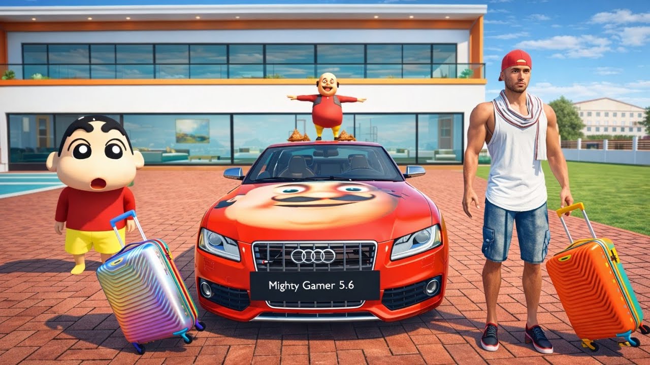 Franklin ke ghar per Aaj Motu Aaya Hai milane || Indian theft aura simulator game||