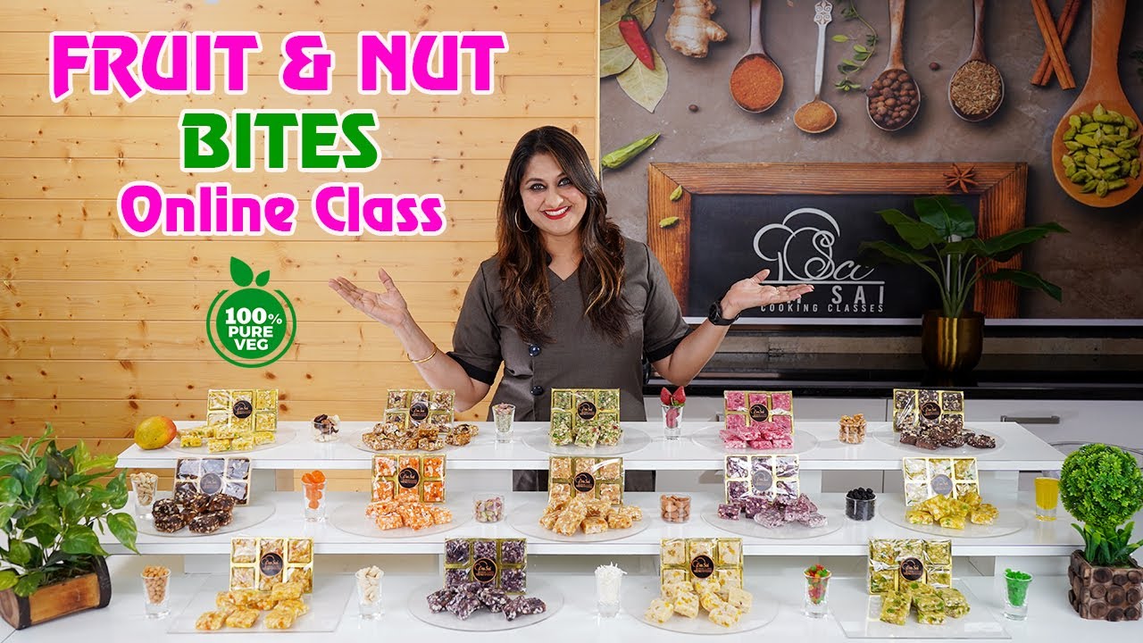 Fruit and Nut Bites Recipe Online Cooking Class ☎️ 8551855104 8551855107 By Om Sai Cooking Classes