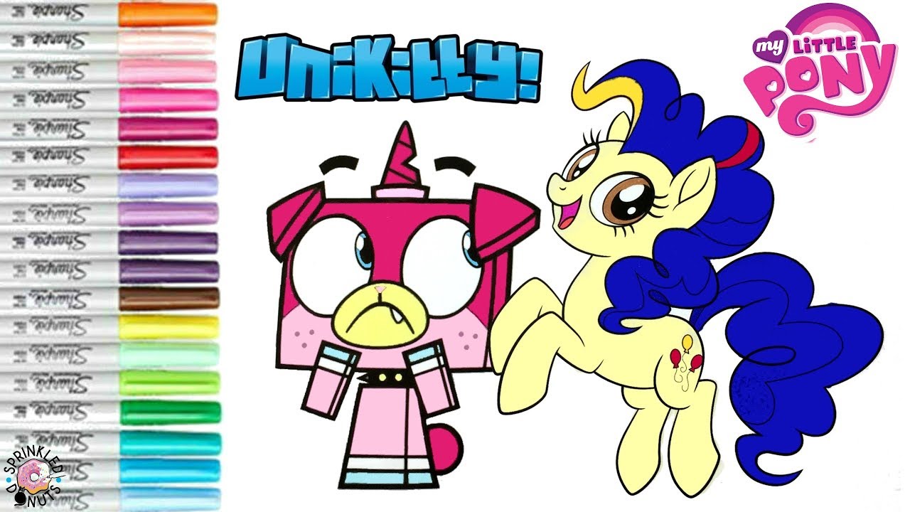 My Little Pony Color Swap Coloring Book Pinkie Pie Unikitty Puppycorn MLP