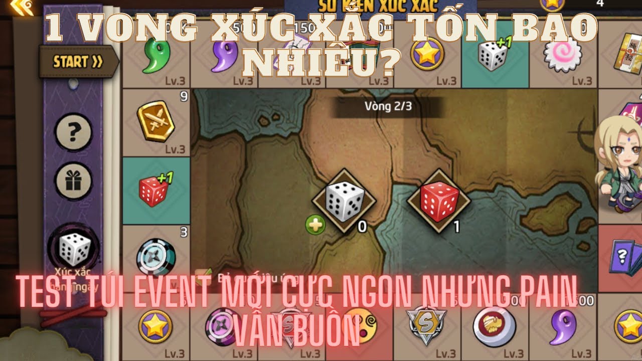 HTNG -T&acirc;m huyết 1m ng&agrave;y 45-50 - 1 v&ograve;ng x&uacute;c xắc tốn bao nhi&ecirc;u? T&uacute;i event mới ngon qu&aacute; m&agrave; vẫn kh&oacute;c