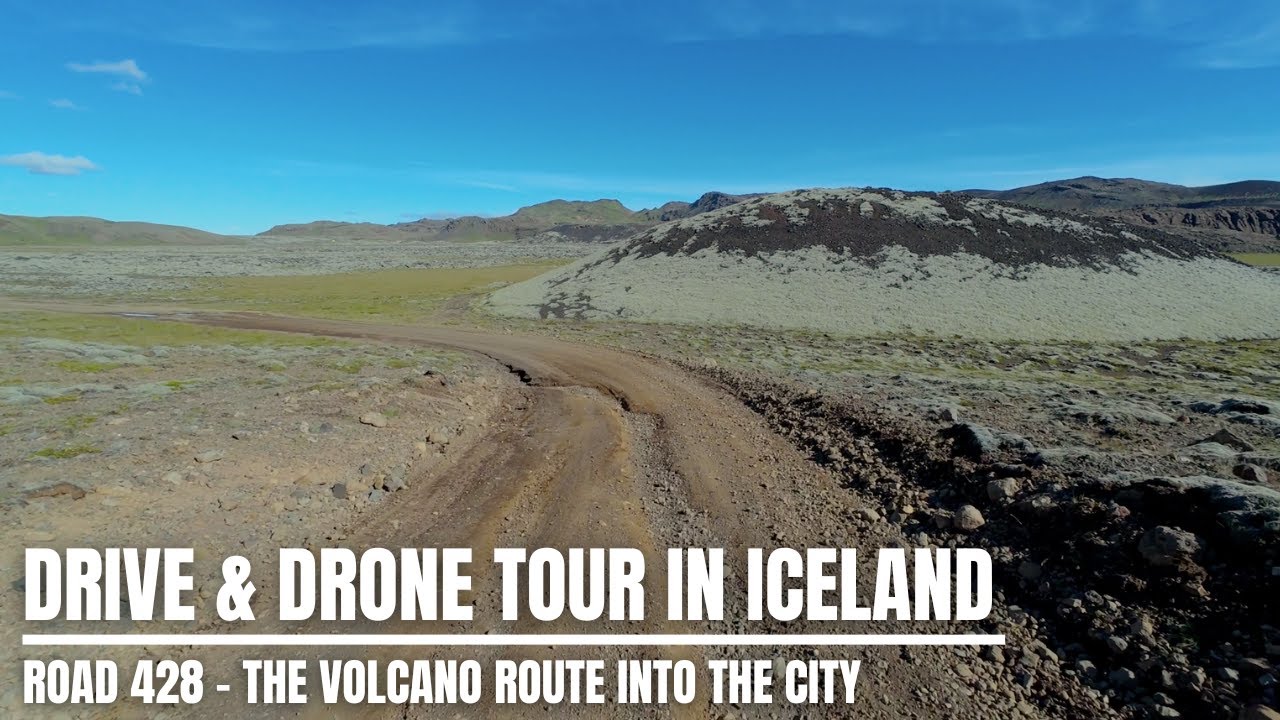 Driving into Reykjavik from the Volcano Valley Móhálsadalur - Road 428