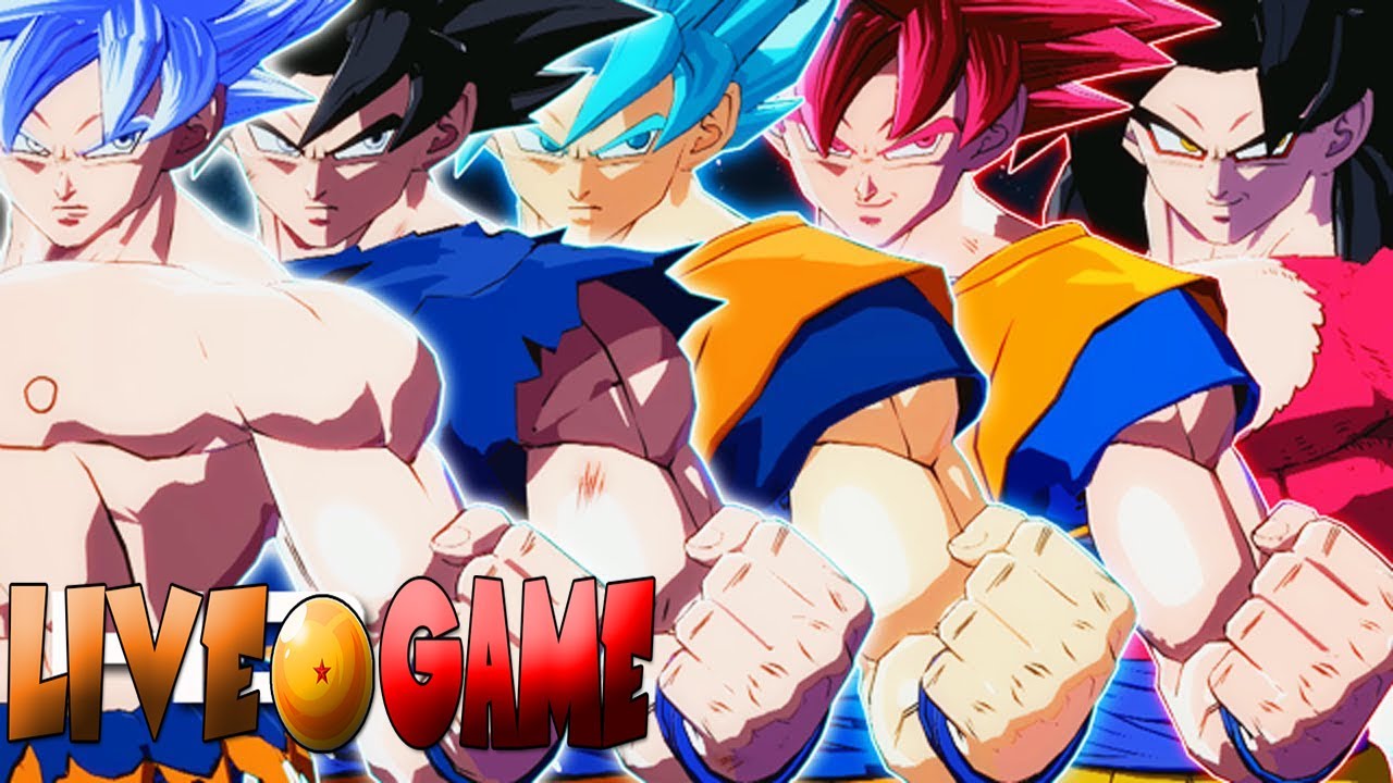Dragon Ball FighterZ Todas as Transformações de Goku (Super Saiyan 1/2/3/4/God/Blue/ Ultra Instinto)