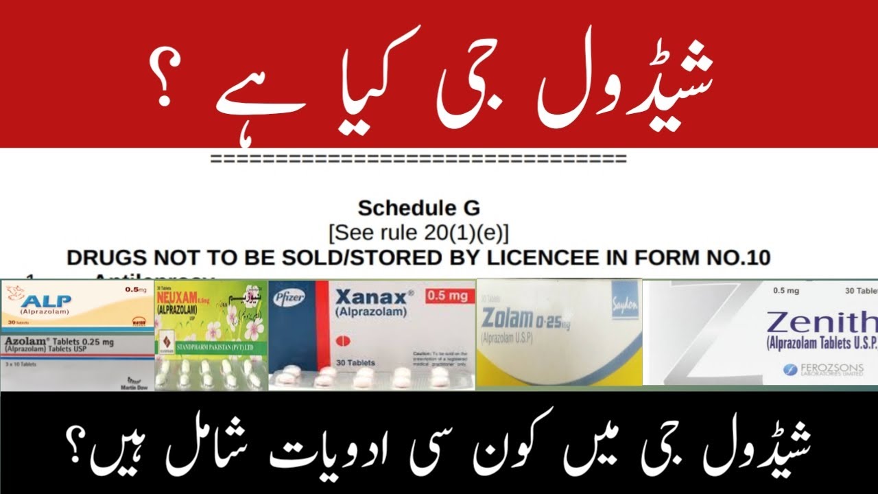 Schedule G | what is Schedule G in Punjab Drug Rules 2007 | Schedule G kia hai?