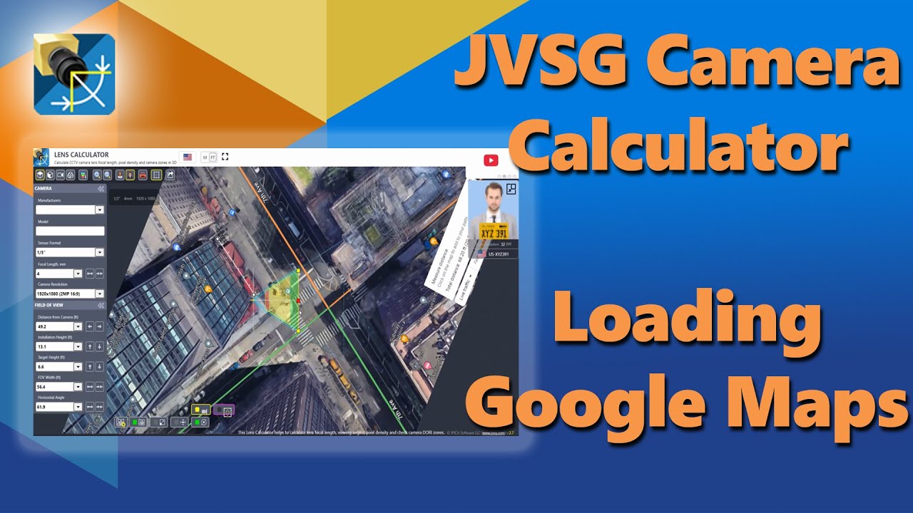 Free Lens Camera Calculator + Google Maps
