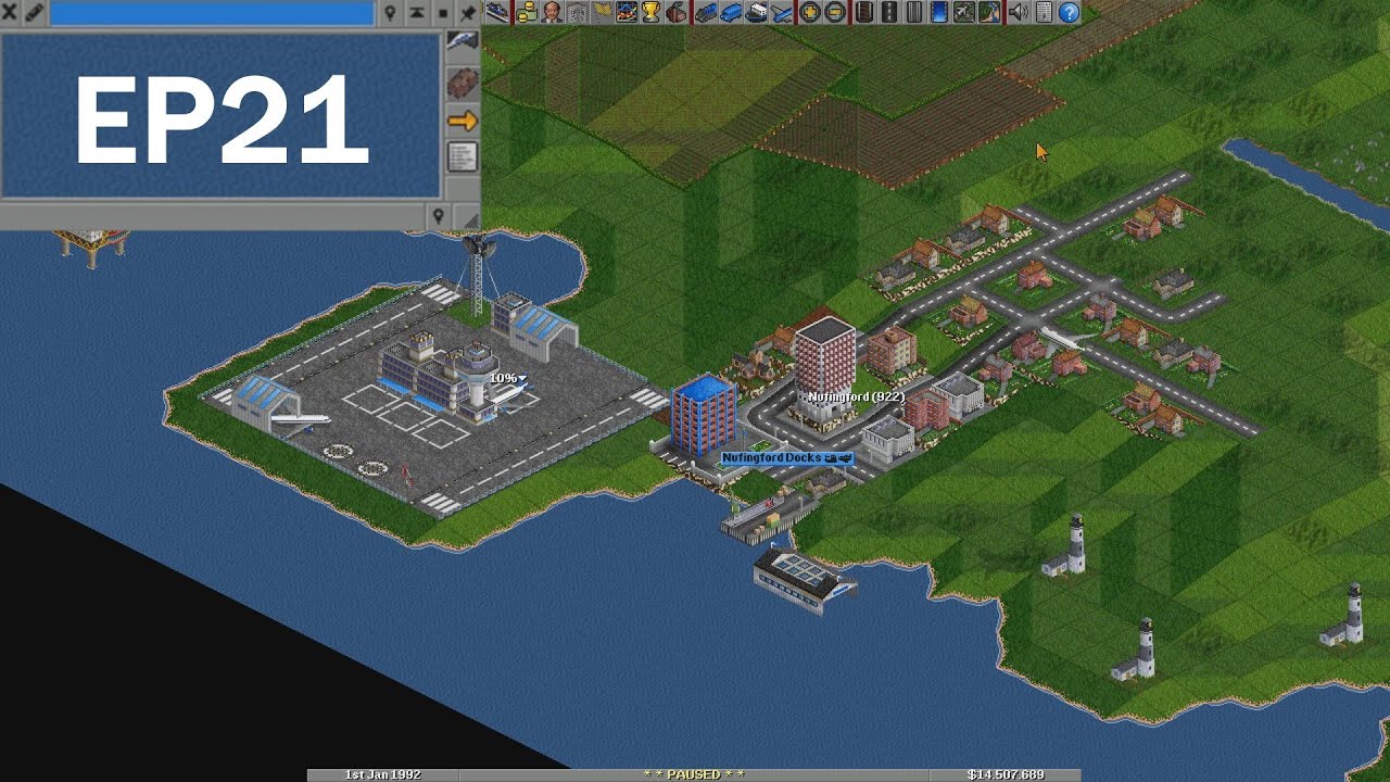 OpenTTD EP21: Temperate Years 41 & 42 - International Airports