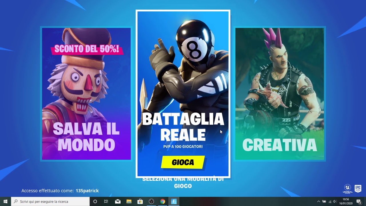 Compro account di fortnite