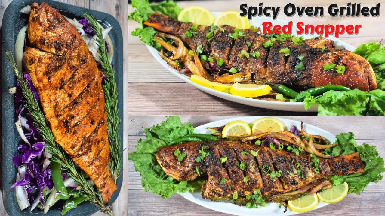 How To Make The Best Spicy Oven Grilled Red Snapper | Baked Red Snapper | Healthy Fish Recipe Bangla