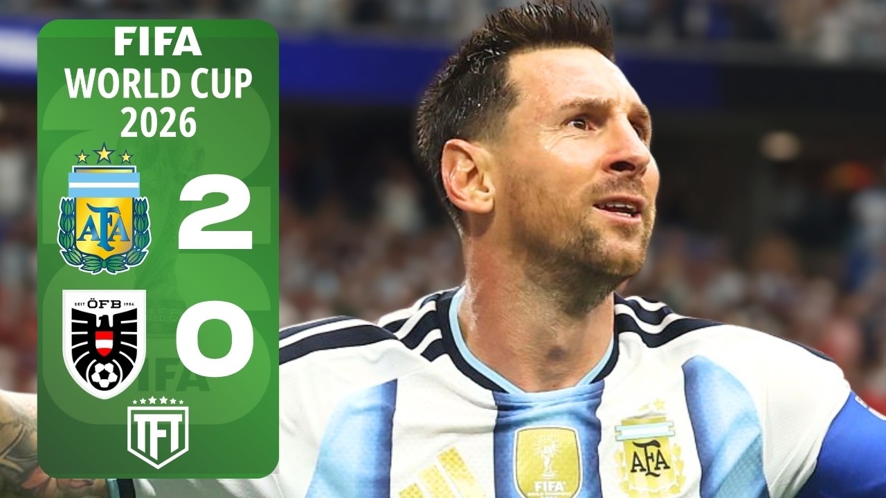Messi Scores 18 World Cup Goals!! Argentina 2-0 Austria 2026 World Cup Highlights