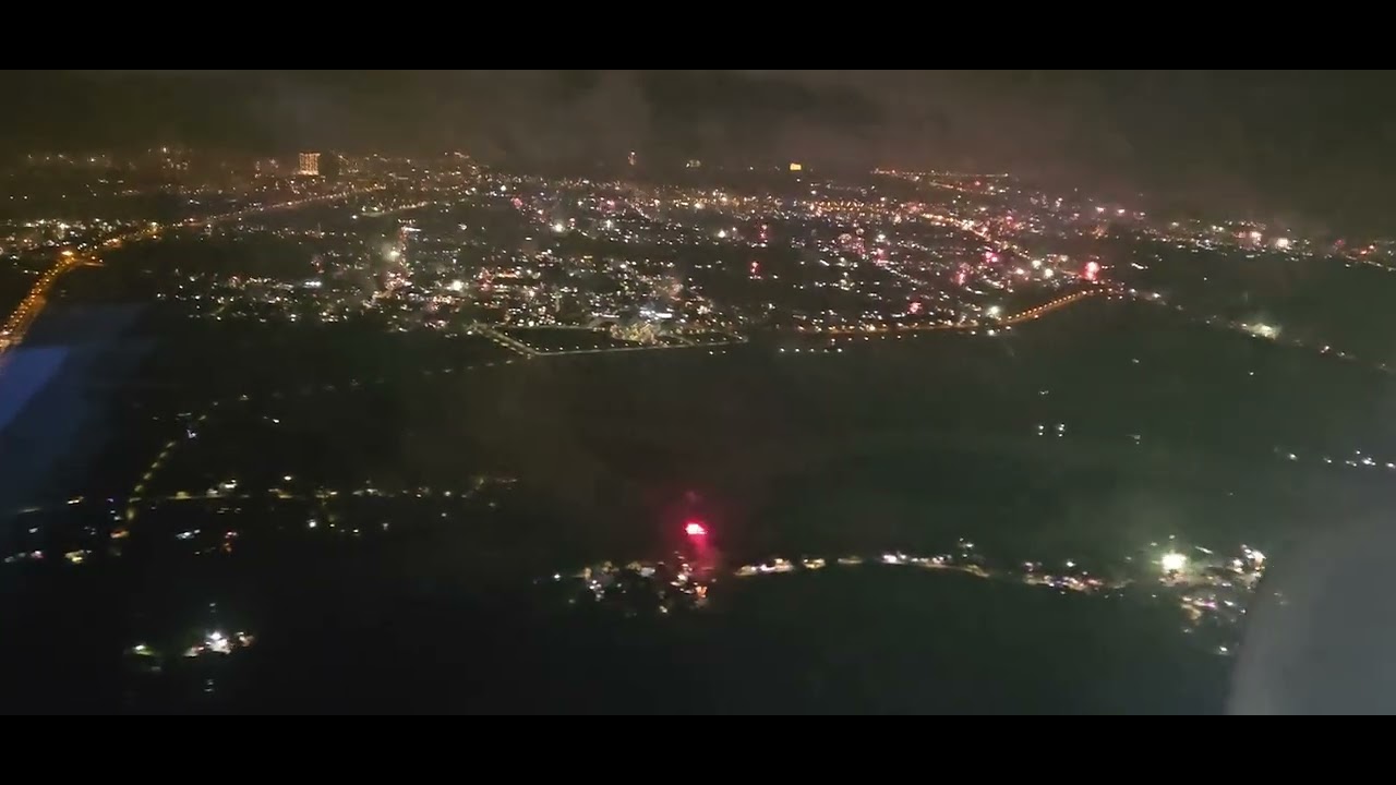 베트남 다낭 설날[뗏] 자정에 하늘에서 본 광경!