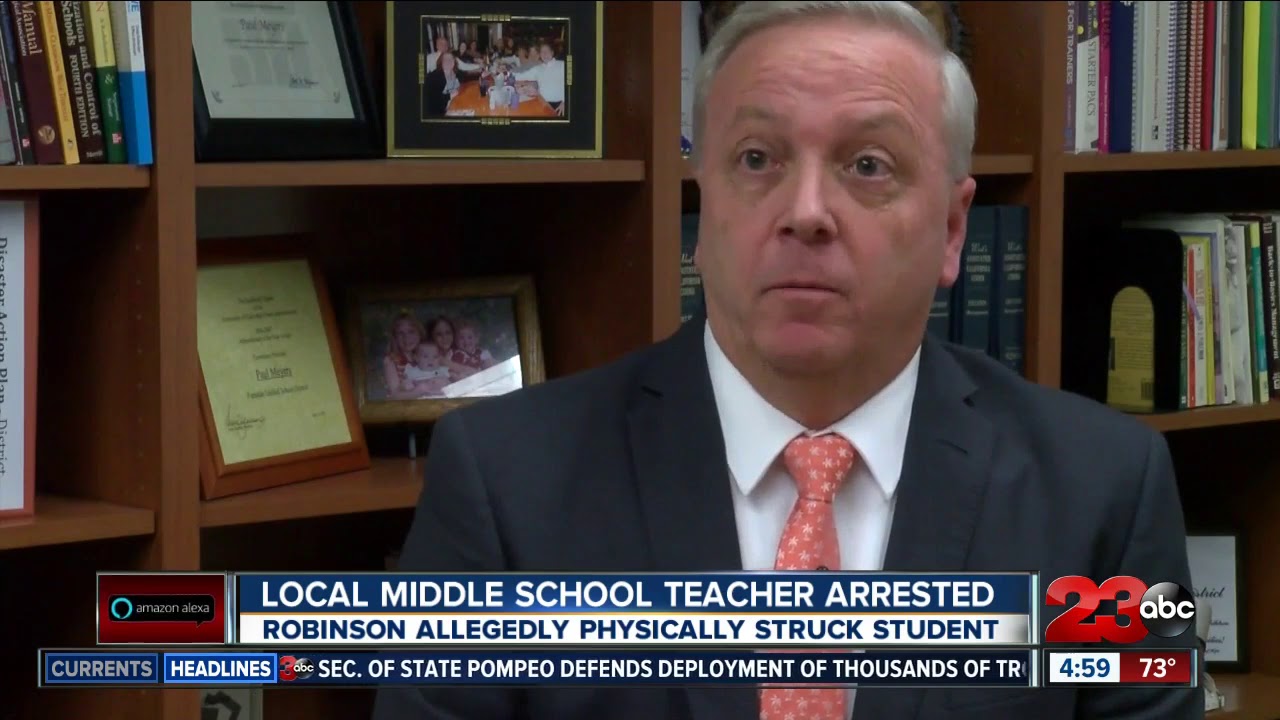 Local teacher arrested after allegedly hitting a student
