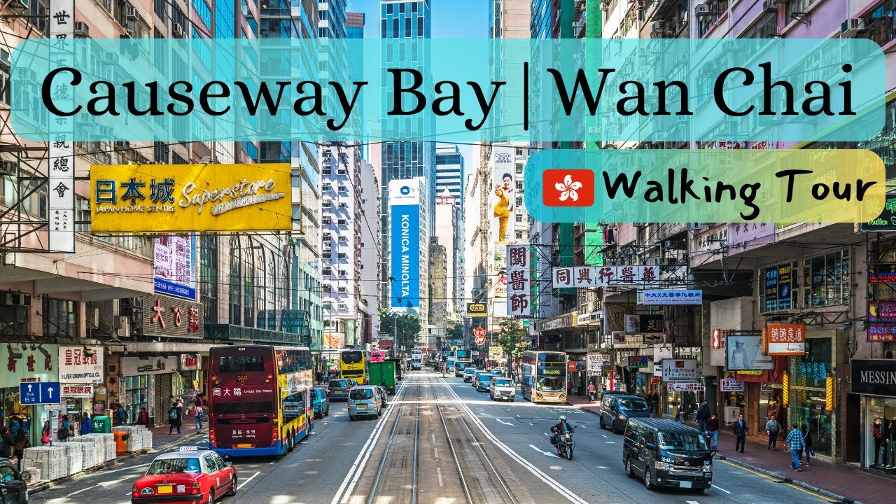 Causeway Bay, Wan Chai, Hong Kong Walking tour 4K