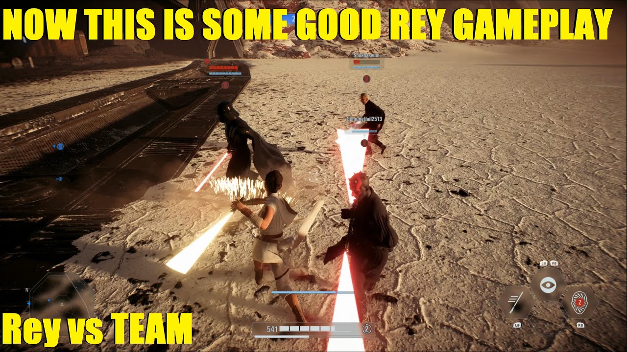 Star Wars Battlefront 2 - Рей постоянно против всей команды! Безумные поединки на световых мечах!...