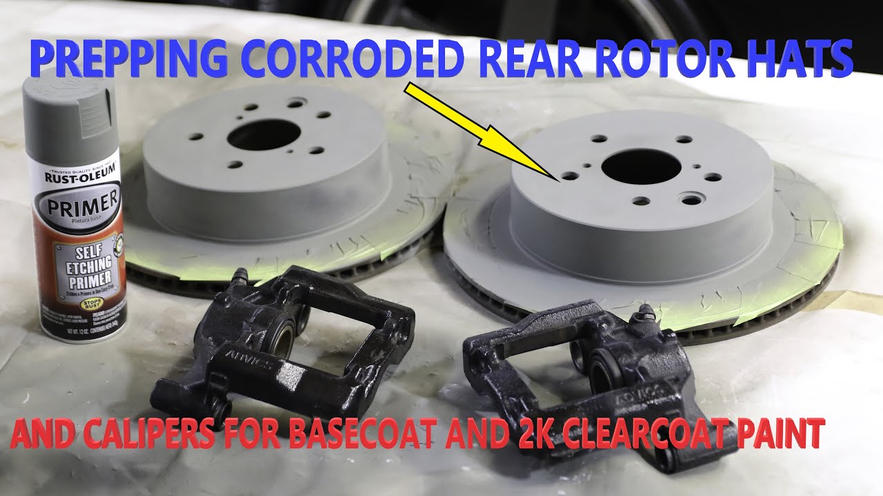 Lexus Rear Brake Caliper Rotor Paint Prep Basecoat 2K Urethane Clearcoat Disassembly Teardown
