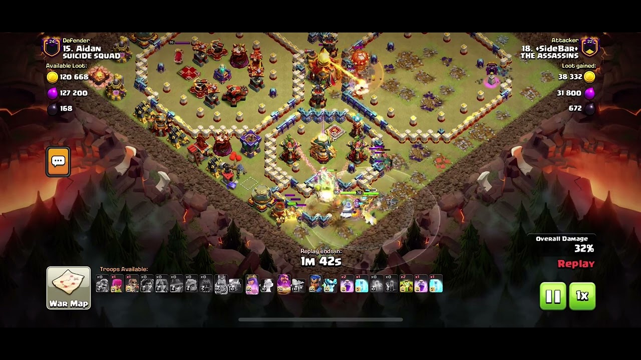 Root rider attack on popular double invis base th16