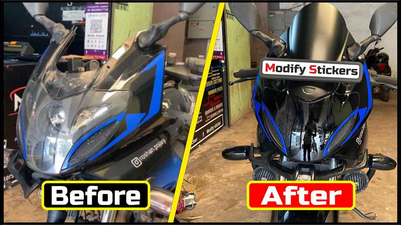 Pulsar 220 modified |  Pulsar 220 Headlight Modification @ModifyStickers