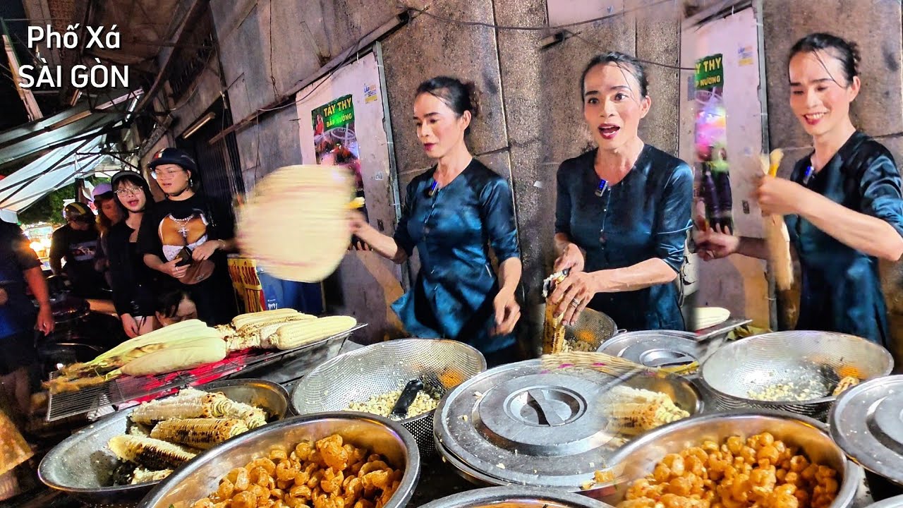 Độc lạ T&acirc;y Thy vừa NHẢY vừa NƯỚNG BẮP kh&aacute;ch chờ ăn Đ&Ocirc;NG K&Iacute;N g&oacute;c đường đến tận 23h