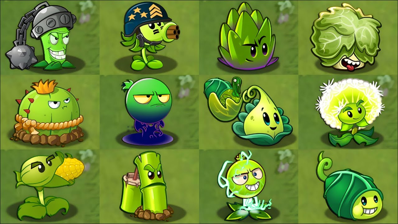 All GREEN Premium Plants Power-Up vs All Final Bosses Fight! - PvZ 2 Mod Final Boss