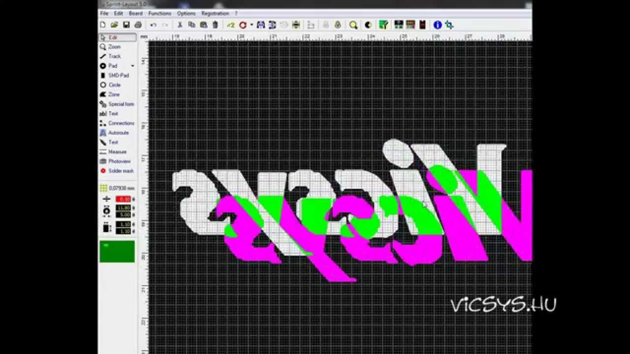 How to make LOGO in Sprint Layout - tutorial HD