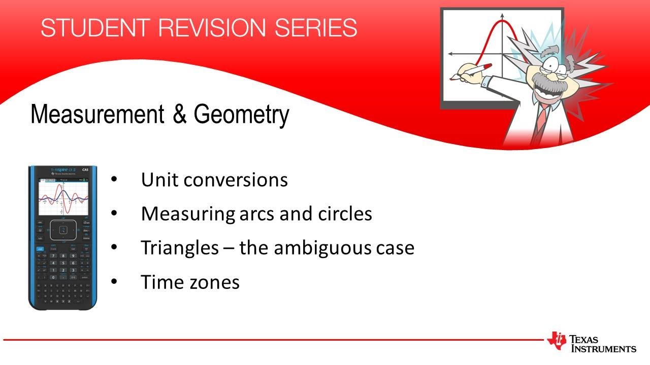 Geometry and Measurement in Further Mathematics | TI-Nspire CX II CAS