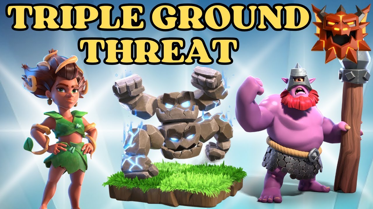 TRIPLE GROUND THREAT 🔥 TH18 Root Rider + Meteor Golem + Thrower Ranked Legend League