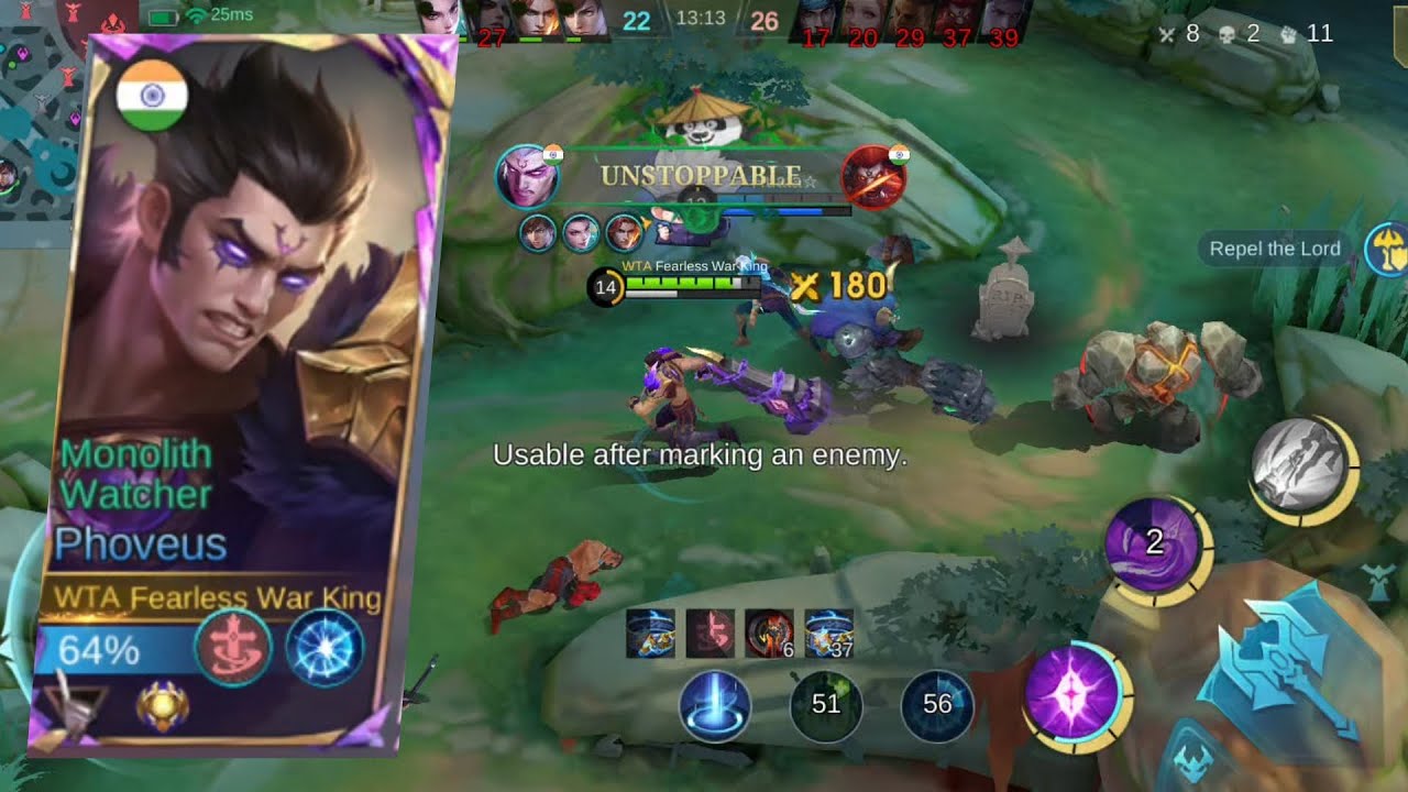 Phoveus is really a gangster in teamfight must watch gameplay-mlbbgameplay 