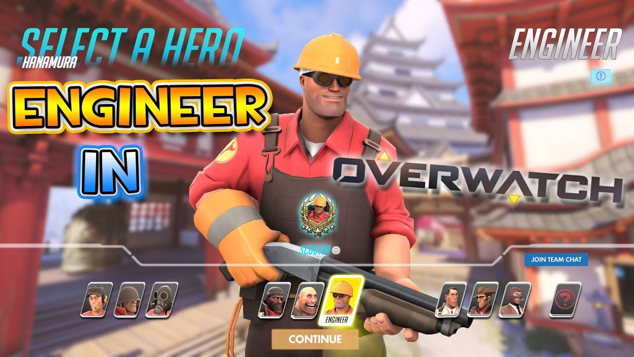 [TF2] Engineer in Overwatch (Overwatch hero concept)