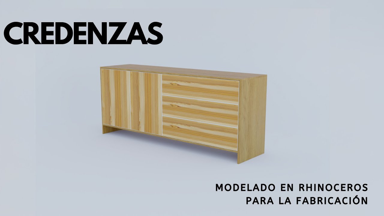 Cómo Diseñar y Fabricar una Credenza en Melamina con Rhinoceros 3D