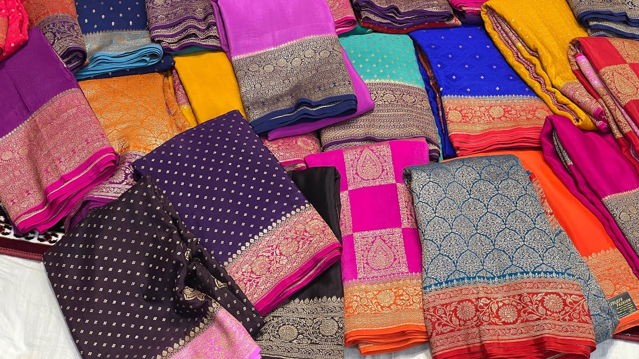 100% Pure Khaddi Crape Silk Sarees Mesmerising Colours Inspiring Design Khaddi Antique Zari 