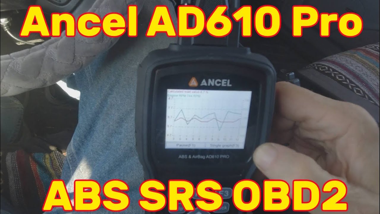 ANCEL AD610 PRO ABS SRS OBD2 Scanner, ABS Bleeding, Bi-Directional, SAS, Oil Light, EPB Reset