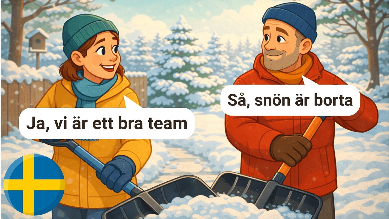 Swedish Listening Practice for Beginners (With Subtitles) | A1-A2 | Winter Mood